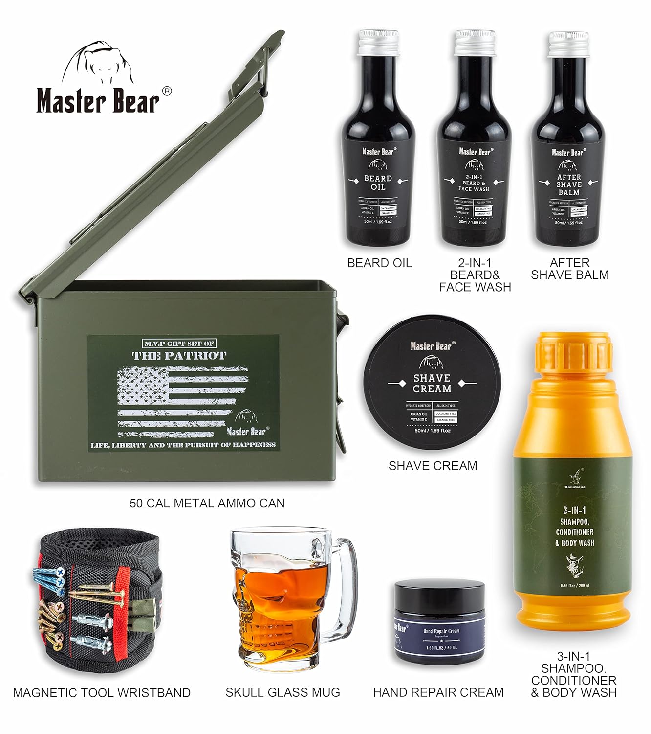 Luxury 50 Cal Metal Ammo Cans Gift Box Set For Men