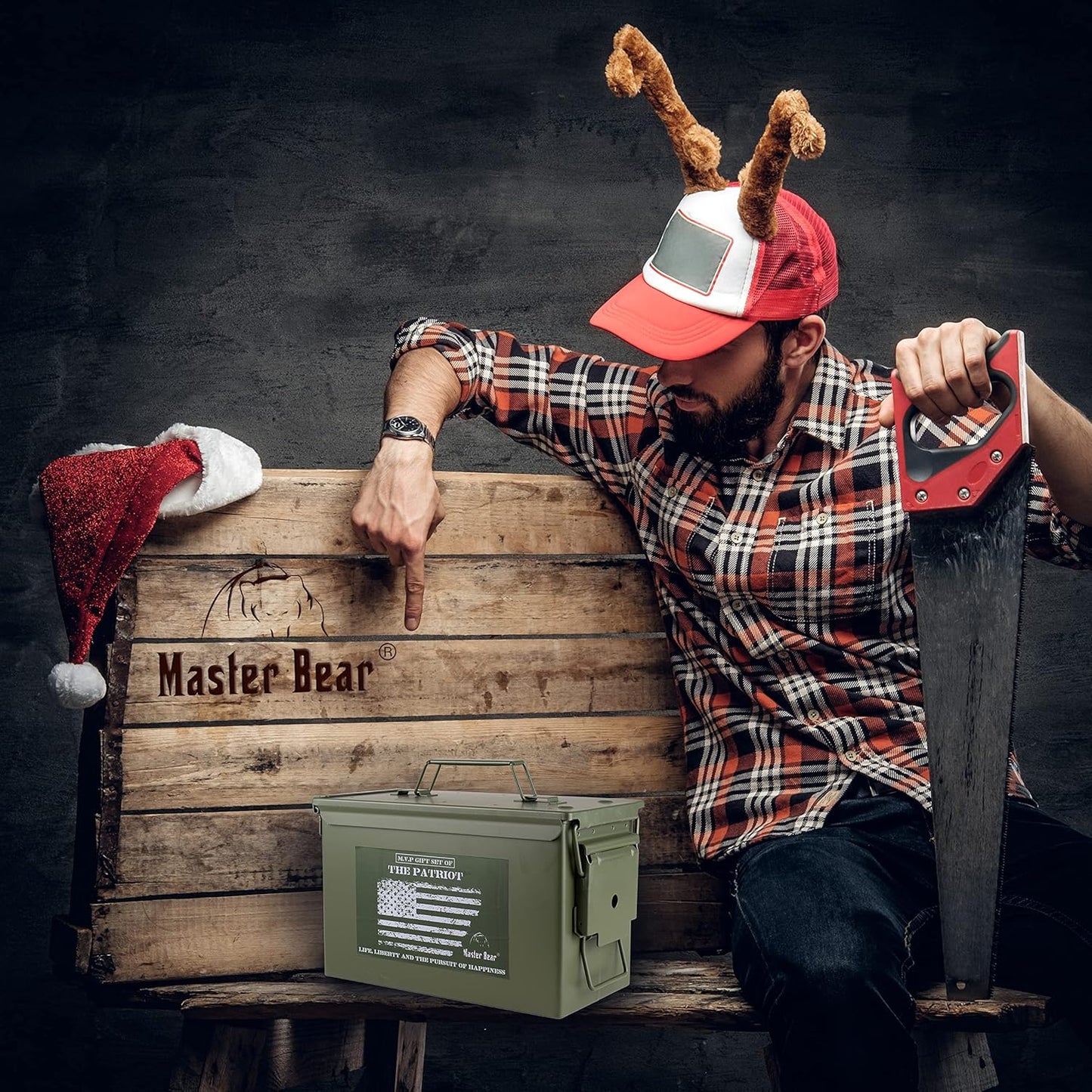 Luxury 50 Cal Metal Ammo Cans Gift Box Set For Men