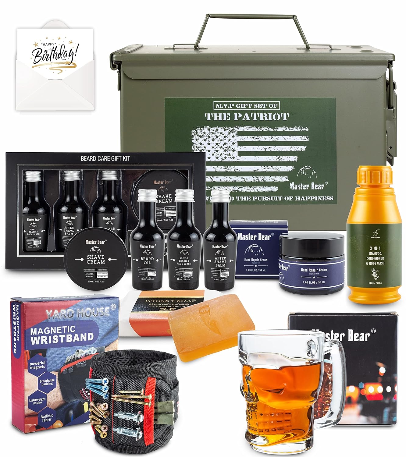 Luxury Metal 50 Cal Ammo Cans Birthday Gift Box Set for Men