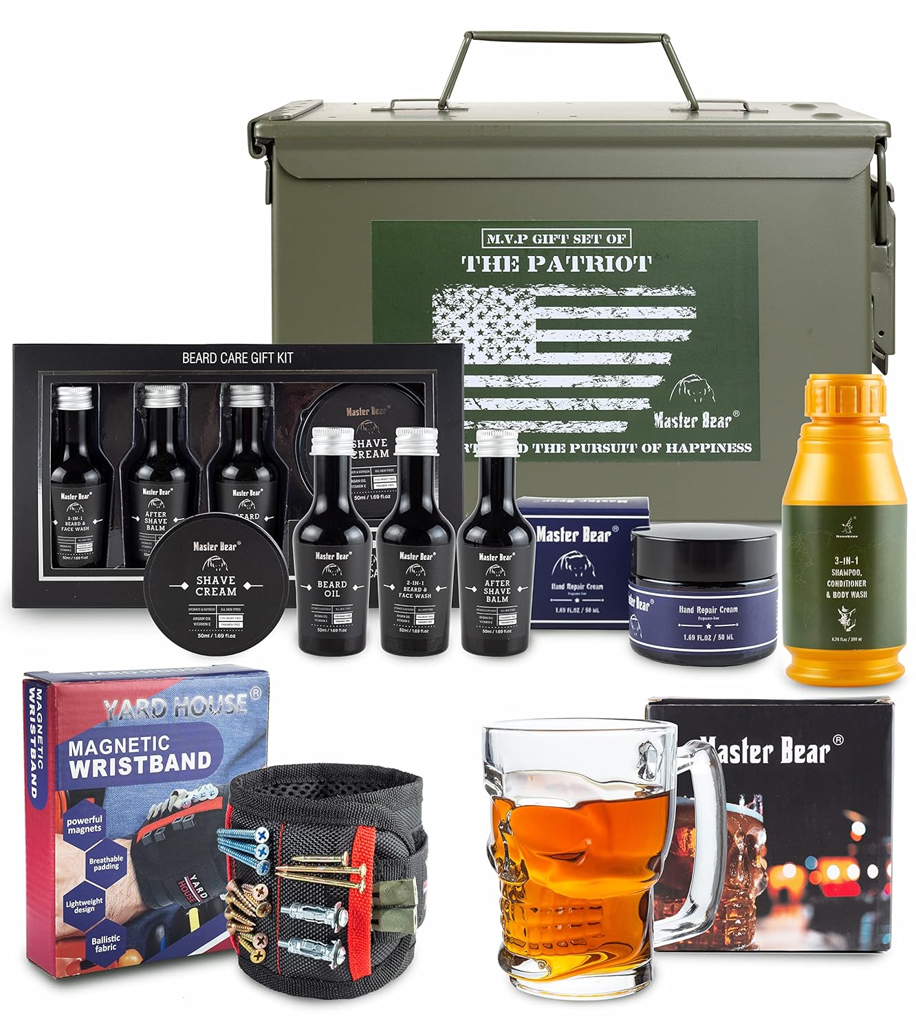 Luxury 50 Cal Metal Ammo Cans Gift Box Set For Men