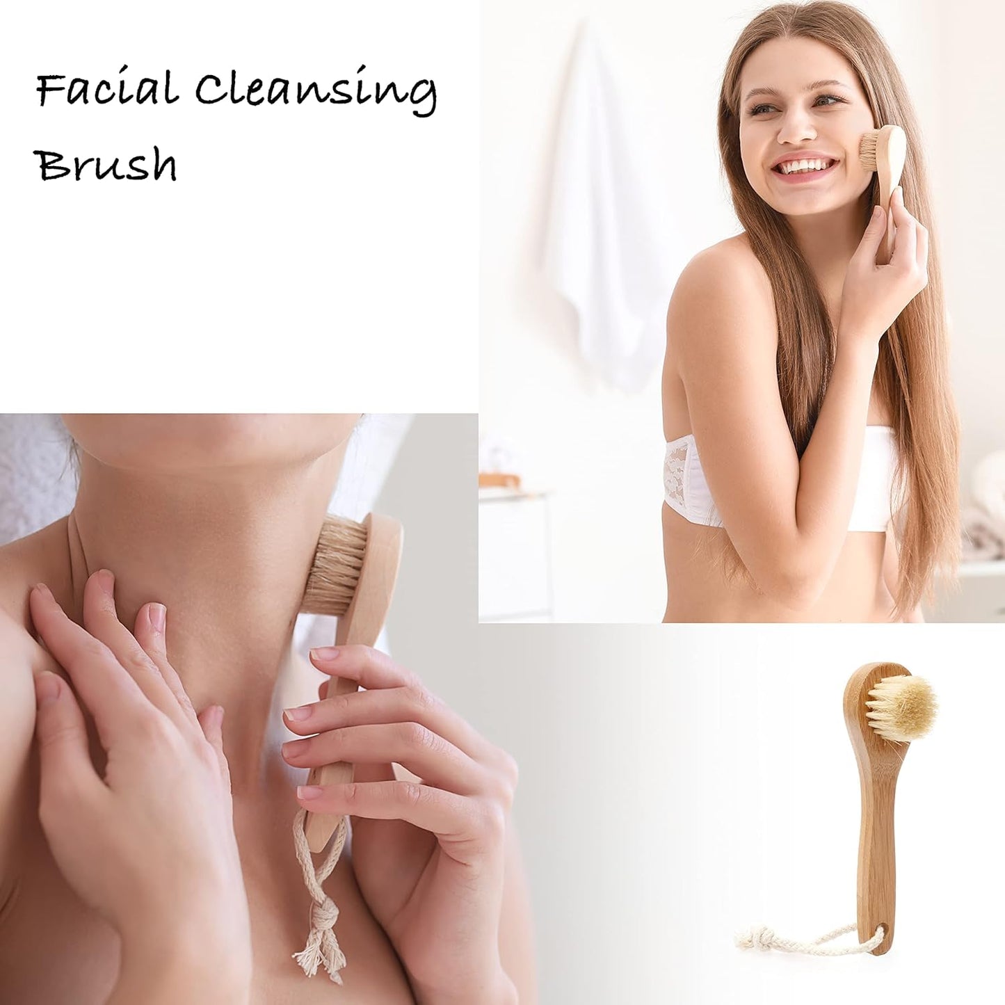6Pc All Natural Soap and Face & Body Dry Brush Gift Set